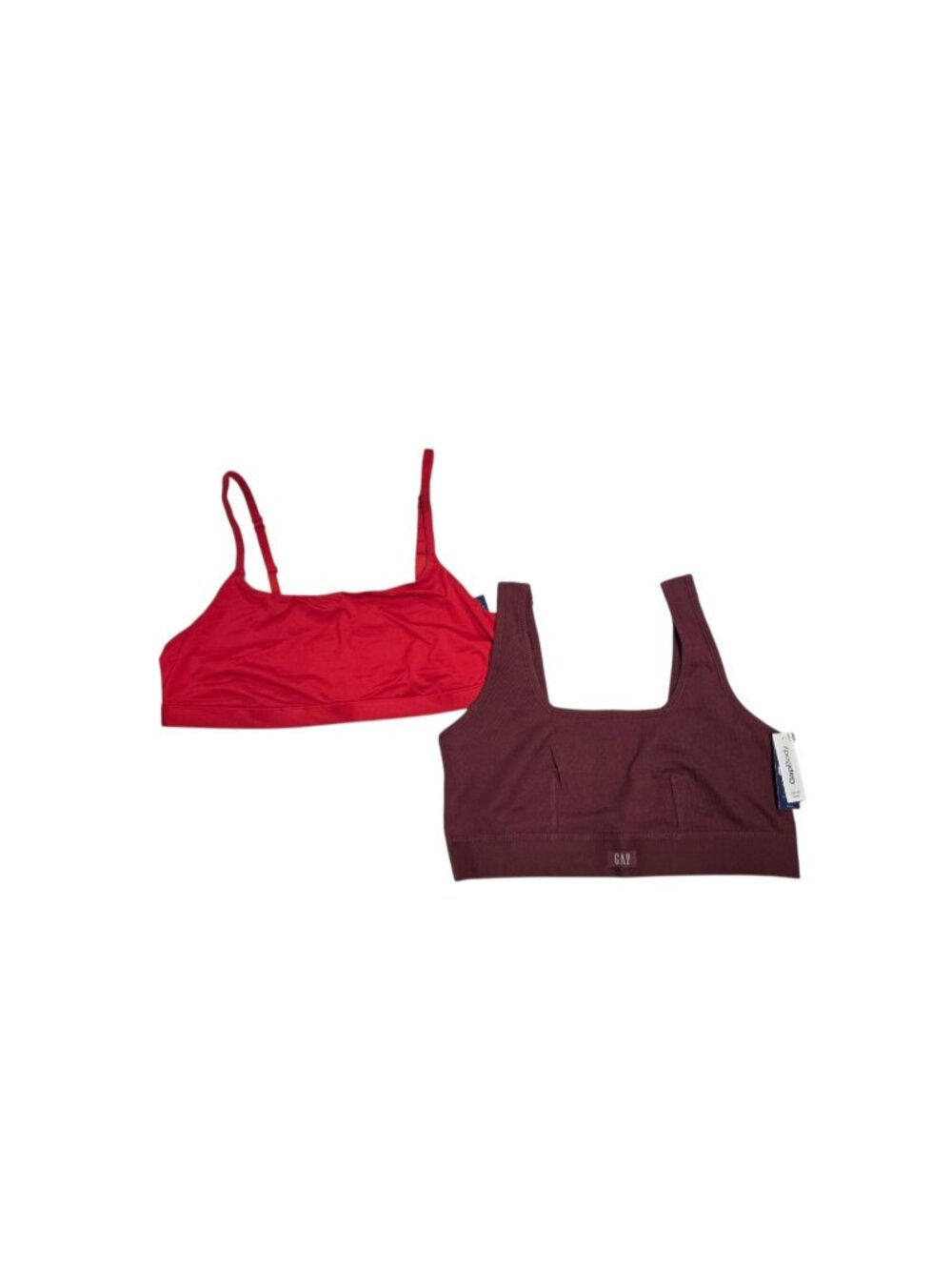 GapBody Womens Medium Red Super Stretch Scoop Bralette Wireless Comfort